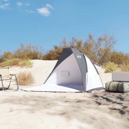 vidaXL Strandtent 268x223x125 cm 185T polyester grijs