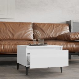 vidaXL Bijzettafels 2 st 50x46x35 cm bewerkt hout hoogglans wit