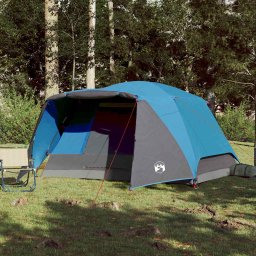 vidaXL Gezinstent met luifel 6-persoons waterdicht blauw