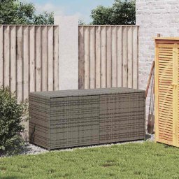 vidaXL Tuinbox 283 L poly rattan grijs