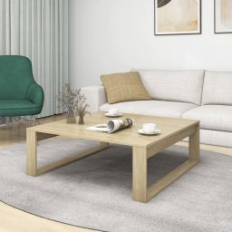 vidaXL Salontafel 100x100x35 cm bewerkt hout sonoma eikenkleurig