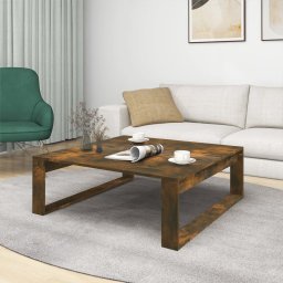 vidaXL Salontafel 100x100x35 cm bewerkt hout gerookt eikenkleurig