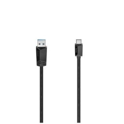 Hama USB-C-kabel, USB-A-stekker - USB-C-stekker, USB 3.2 Gen2, 10 Gbit/s, 1,00 m Kabel Zwart