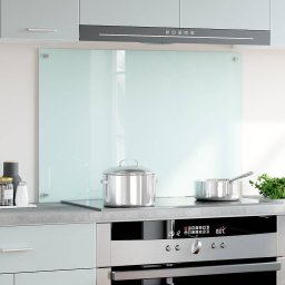vidaXL Spatscherm keuken 90x60 cm gehard glas melkwit