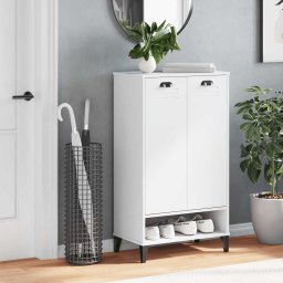 vidaXL Schoenenkast VIKEN bewerkt hout wit