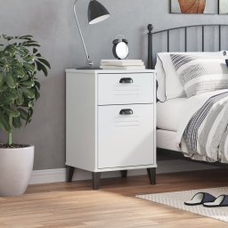 vidaXL Nachtkastje VIKEN bewerkt hout wit