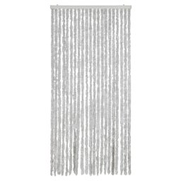 vidaXL Vliegengordijn 90x220 cm chenille grijs