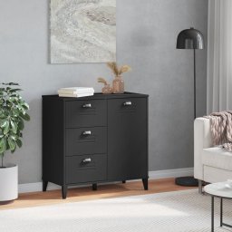 vidaXL Dressoir VIKEN 80x40x80 cm bewerkt hout zwart