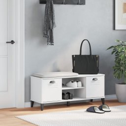 vidaXL Schoenenbank VIKEN 106x35x45 cm bewerkt hout wit