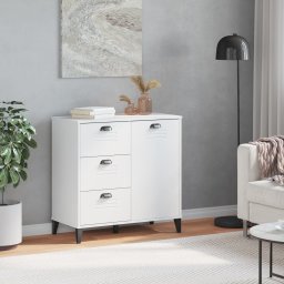 vidaXL Dressoir VIKEN 80x40x80 cm bewerkt hout wit