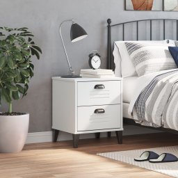 vidaXL Nachtkastje VIKEN bewerkt hout wit