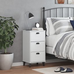 vidaXL Nachtkastje VIKEN bewerkt hout wit