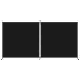 vidaXL Kamerscherm met 2 panelen 348x180 cm stof zwart