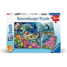Betoverende Onderwaterwereld Puzzel (3 x 49 stukjes)