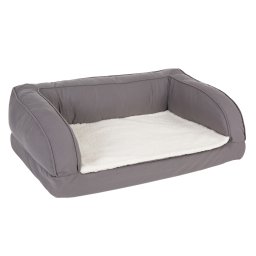 S: L75 x B50 x H25 cm Orthopedische Hondenbank Grijs