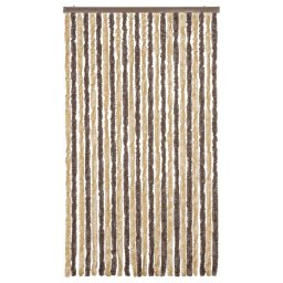 vidaXL Vliegengordijn 100x200 cm chenille donkerbruin en beige