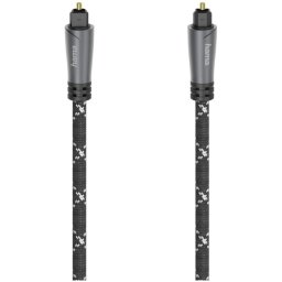 Hama Optische audiokabel, ODT-stekker (Toslink), metaal, 1,5 m Luidspreker kabel Zwart