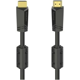 Hama High speed HDMI-kabel, connector - connector, 4K, ethernet, verguld 10,0 m HDMI kabel Zwart