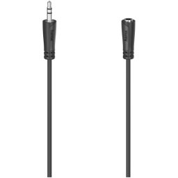 Hama Audiokabel, 3,5-mm-jack 90 graden 3,5-mm-jack stereo, 3,0 m Mini jack kabel Zwart