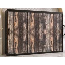 Kledingkast TODY 2 schuifdeuren 250 cm mat zwart