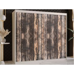 Kledingkast TODY 2 schuifdeuren 200 cm mat wit