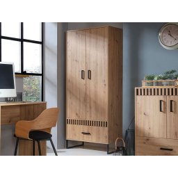 Kast LAMINE 2 deuren 1 lade artisan eik
