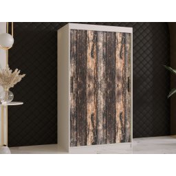 Kledingkast TODY 2 schuifdeuren 100 cm mat wit