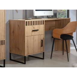 Bureau LAMINE 1 deur 1 lade artisan eik