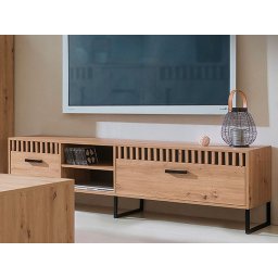 Tv-meubel LAMINE 2 klapdeuren artisan eik