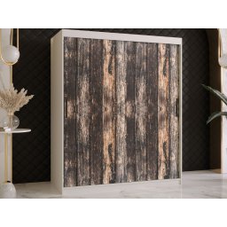 Kledingkast TODY 2 schuifdeuren 150 cm mat wit