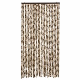 vidaXL Vliegengordijn 100x200 cm chenille beige en bruin