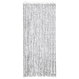 vidaXL Vliegengordijn 90x200 cm chenille lichtgrijs en donkergrijs