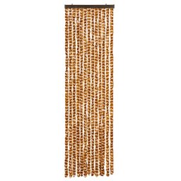vidaXL Vliegengordijn 56x200 cm chenille okerkleurig en wit