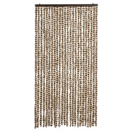 vidaXL Vliegengordijn 100x230 cm chenille beige en bruin