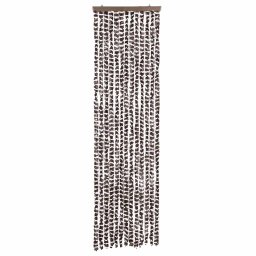 vidaXL Vliegengordijn 56x200 cm chenille beige en bruin