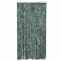 vidaXL Vliegengordijn 100x200 cm chenille groen en wit