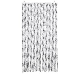 vidaXL Vliegengordijn 100x200 cm chenille lichtgrijs en donkergrijs