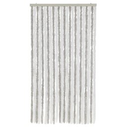 vidaXL Vliegengordijn 100x200 cm chenille lichtgrijs en wit