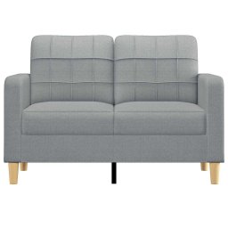 vidaXL Tweezitsbank 120 cm stof lichtgrijs