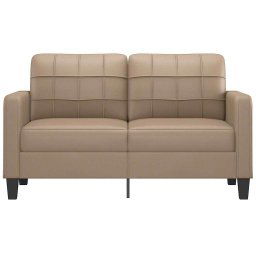 vidaXL Tweezitsbank 140 cm kunstleer cappuccinokleurig