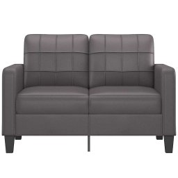 vidaXL Tweezitsbank 120 cm kunstleer grijs