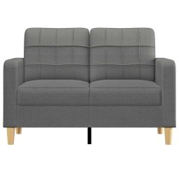 vidaXL Tweezitsbank 120 cm stof donkergrijs
