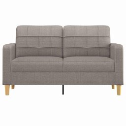 vidaXL Tweezitsbank 140 cm stof taupe