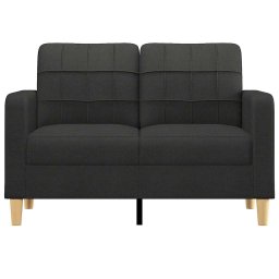 vidaXL Tweezitsbank 120 cm stof zwart