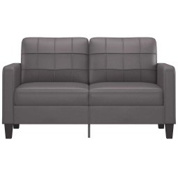 vidaXL Tweezitsbank 140 cm kunstleer grijs