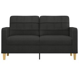 vidaXL Tweezitsbank 140 cm stof zwart