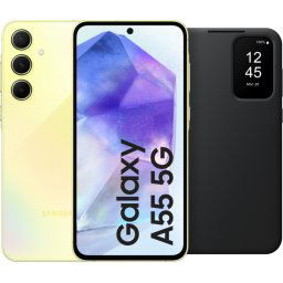 Samsung Galaxy A55 128GB Geel 5G + Smart View Book Case Zwart