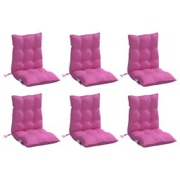 vidaXL Stoelkussens 6 st lage rug oxford stof roze