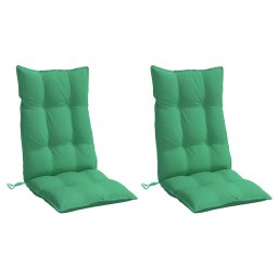 vidaXL Stoelkussens 2 st hoge rug oxford stof groen