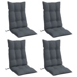 vidaXL Stoelkussens 4 st hoge rug oxford stof antracietkleurig
